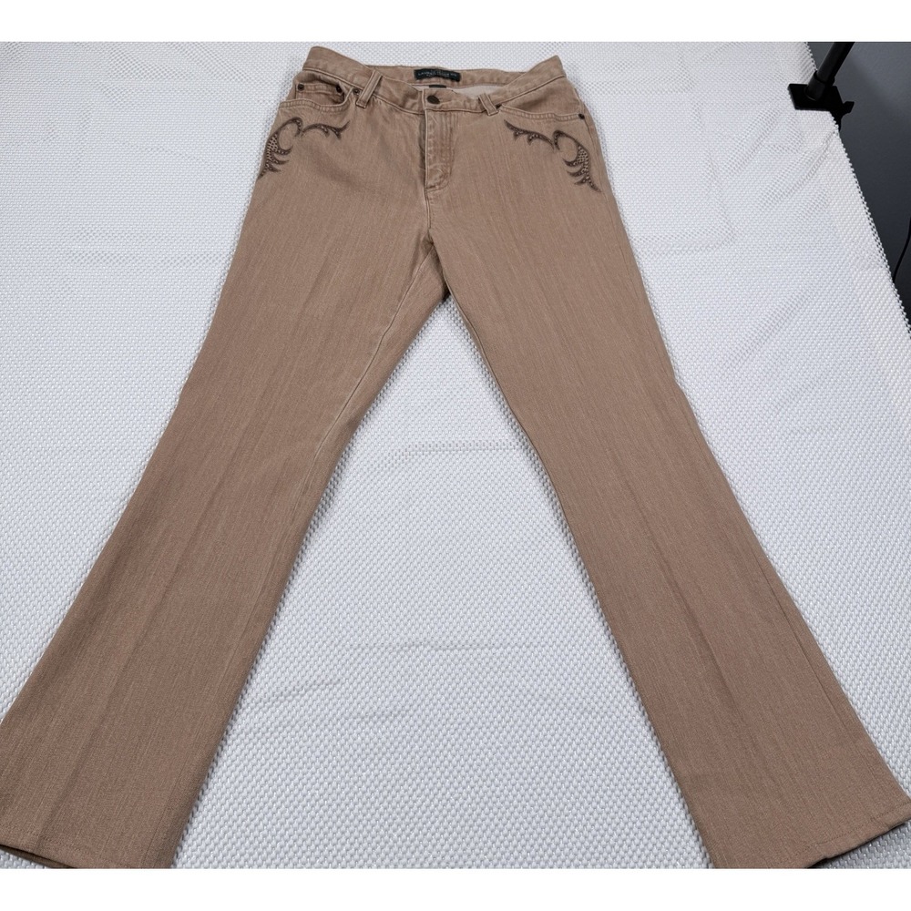 Lauren Jeans Co Ralph Lauren Classic Bootcut Jeans Women's Tan Size 10